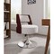 Manhattan Comfort Salon Adjustable Height Swivel Accent Chair in White and Polished Chrome AC034-WH - alternate 5